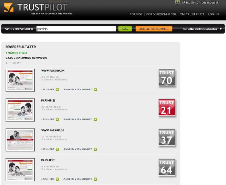 Trustpilot Parship